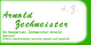 arnold zechmeister business card